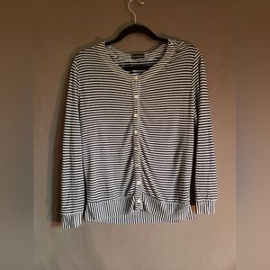 Etnafele Brand long sleeve button up striped t. Cardigan/ T. No size tag.